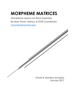 Morpheme matrices