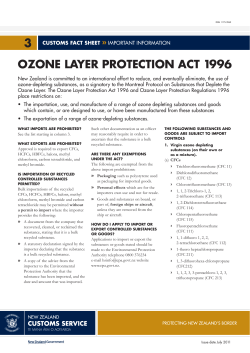 ozone layer protection act 1996