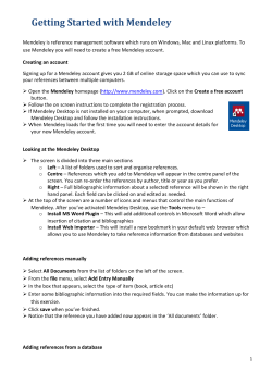 Getting Started with Mendeley