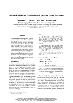 Sentence-level Emotion Classification with Label