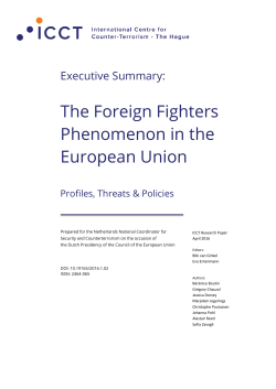 The Foreign Fighters Phenomenon in the European Union