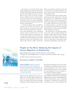 People on the Move: Reducing the Impacts of Human Migration on