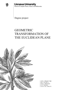 Geometric Transformations of the Euclidean Plane