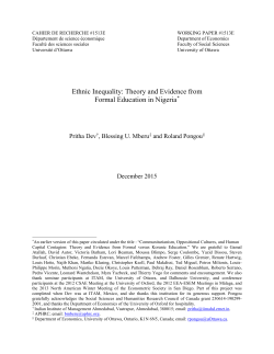 Ethnic Inequality: Theory and Evidence from Formal Education in