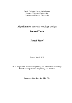 Algorithm for network topology design