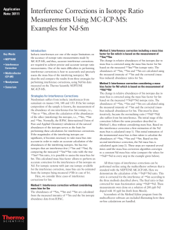 Interference Corrections in Isotope Ratio Measurements Using MC