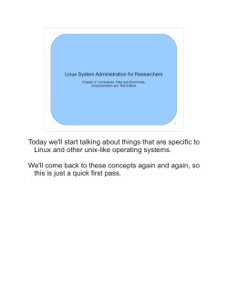 Today we`ll start talking about things that are specific to Linux and