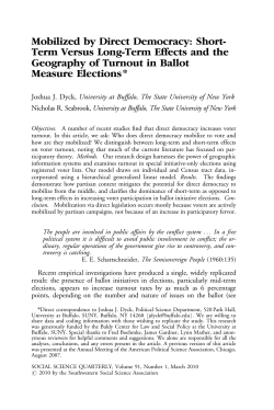 Mobilized by Direct Democracy: Short- Term Versus Long