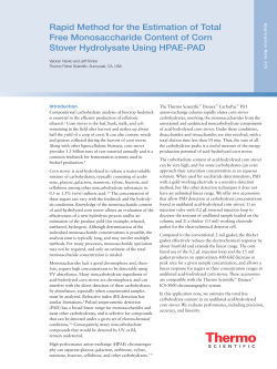 Rapid Method for the Estimation of Total Free Monosaccharide