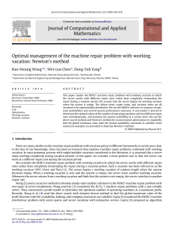 Journal of Computational and Applied Mathematics Optimal