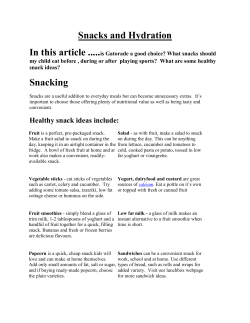 Snacks and Hydration Snacking