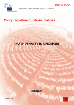 Policy Department External Policies DEATH PENALTY IN