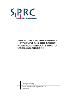 time to care: a comparison of how couple and sole parent
