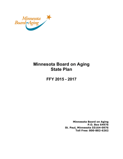 Minnesota Board on Aging State Plan FFY 2015