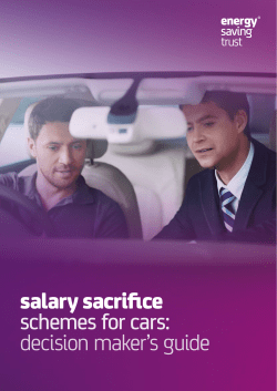 Salary sacrifice schemes for cars