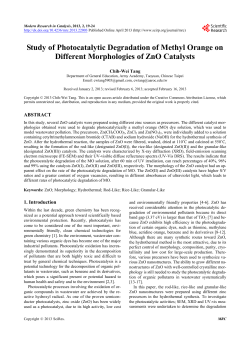Study of Photocatalytic Degradation of Methyl Orange on Different