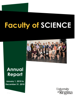 Faculty of SCIENCE - University of Regina
