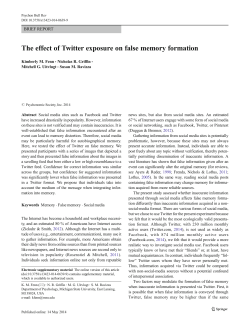 The effect of Twitter exposure on false memory