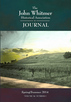 2014 vol. 34#1 - John Whitmer Historical Association