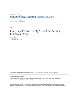 Fires, Fa&ccedil;ades, and Empty Metaphors: Staging Euripides` Orestes