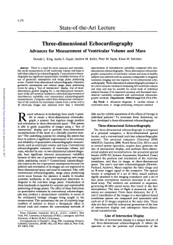 State-of-the-Art Lecture Three-dimensional