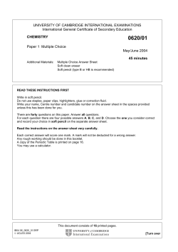 UNIVERSITY OF CAMBRIDGE INTERNATIONAL EXAMINATIONS