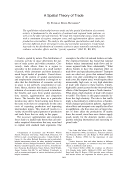 A Spatial Theory of Trade