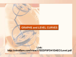 GRAPHS and LEVEL CURVES
