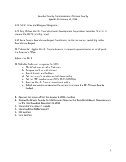 Minutes for January 12, 2016