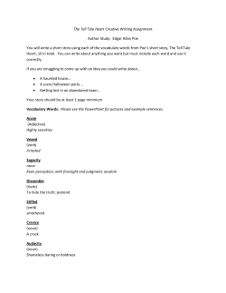 The Tell Tale Heart Creative Writing Assignment Author Study