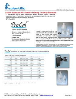 ProCal turbidity standards