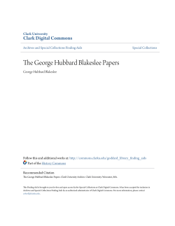 The George Hubbard Blakeslee Papers