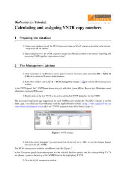 Calculating and assigning VNTR copy numbers