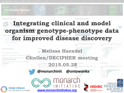 The Monarch Initiative: Unifying, Integrating, and Sharing Genotype