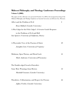 Midwest Philosophy and Theology Conference
