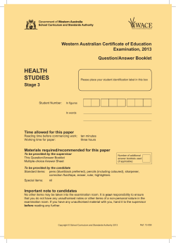 HEALTH STUDIES