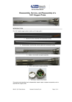 Disassembly of the 1231 Oxygen Probe