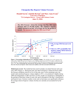 Chesapeake Bay Hypoxia - University of Michigan