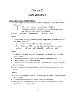 Chapter 22 Auto insurance