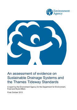 An assessment of evidence on Sustainable Drainage Systems and