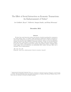 The Effect of Social Interaction on Economic Transactions: An