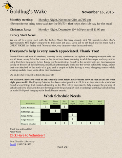 November 2016 Newsletter Flyer