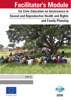Facilitator`s Module - Deutsche Stiftung Weltbevölkerung