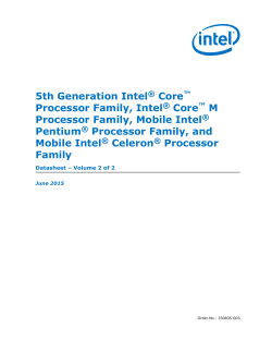 5th Generation Intel&reg; Core&trade; Processor Family, Intel&reg; Core&trade; M