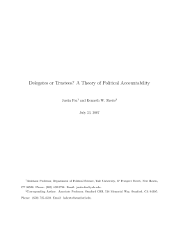 Delegates or Trustees? A Theory of Political