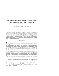 on the disutility and discounting of imprisonment and the theory of