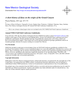 A short history of ideas on the origin of the Grand Canyon