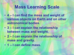 Mass, Weight Gravity Foldable