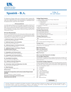 Spanish - BA - University of Kentucky