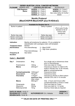 Nordic Protocol (MaxiCHOP/R-MaxiCHOP plus R